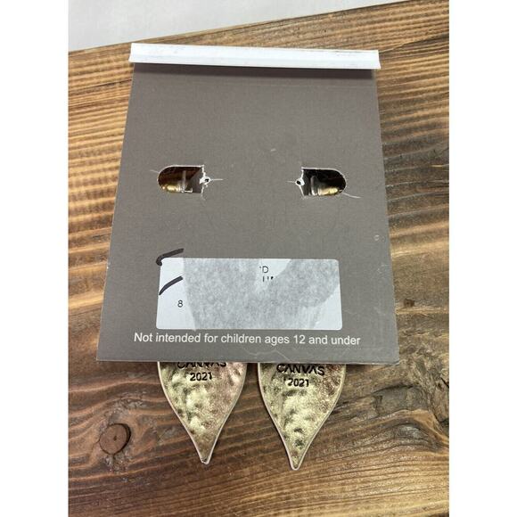 New Canvas Christmas Holiday Ornament Bulb Dangle Drop Earrings 2.75” - Picture 4 of 4